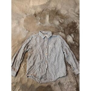 Zara Striped Button-Up Shirt Long Sleeve Casual Top‎ Kid's Size 8